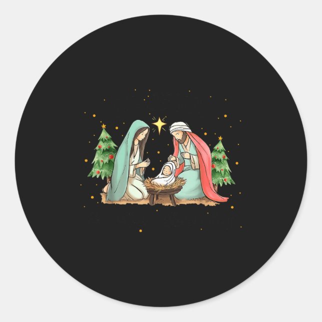 Go Jesus It's Your Birthday Christmas Christian Me Runder Aufkleber (Vorderseite)