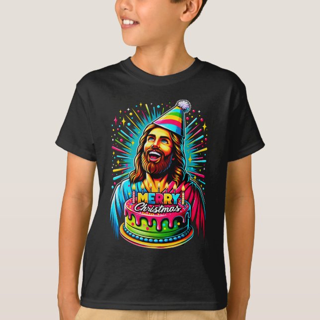 Go Jesus Its Your Birthday Funny Jesus Christmas X T-Shirt (Vorderseite)