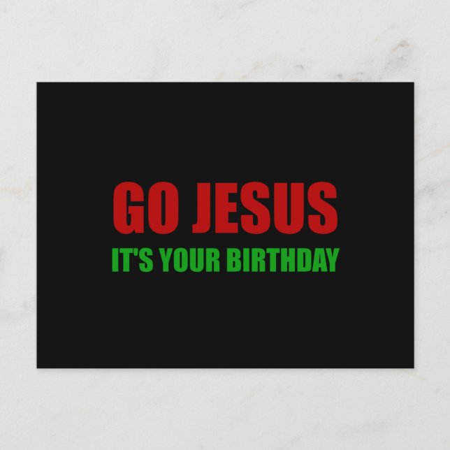 Go Jesus Weihnachten Geburtstag (Vorderseite)