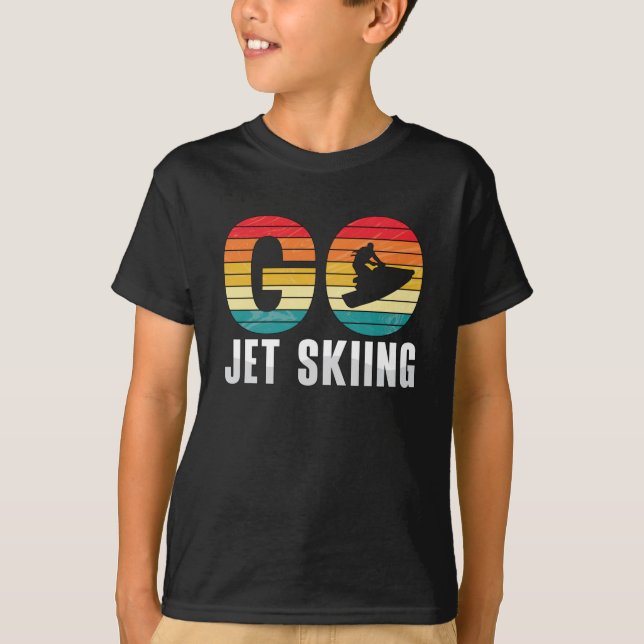 Go Jet Skiing Jet Ski Jet Ski Rider Retro Jetski T-Shirt (Vorderseite)