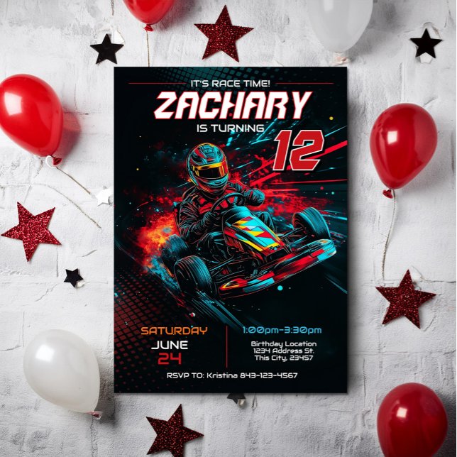 Go Kart Birthday Einladung | Einladung (Von Creator hochgeladen)