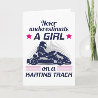 Go-Kart Karting Kart Racing Women Girls-Geschenk Karte