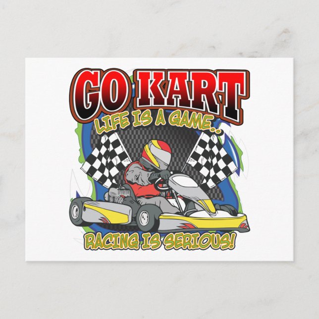 Go Kart Life Postkarte (Vorderseite)