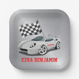 Go-Kart Race Car Racing Bar Mitzvah Pappteller