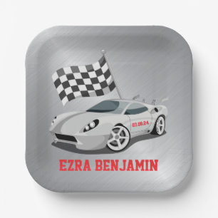 Go-Kart Race Car Racing Bar Mitzvah Pappteller