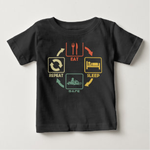 Go Kart Racing Eat Sleep Wiederholung Retro Baby T-shirt