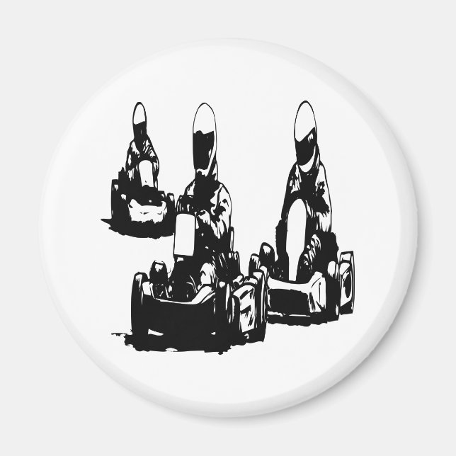 Go Kart Racing Magnet (Vorne)