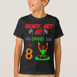 Go Kart Ready, Set Go Boy Geburtstagsparty T-Shirt