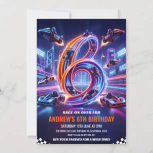 Go-Kart-Rennen 6. Geburtstag Einladung