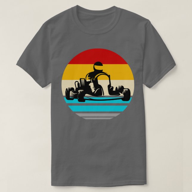 Go kart Rennfahrer Gokart Motorsport Kart Antrieb T-Shirt (Design vorne)