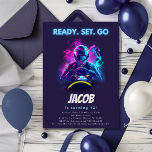 Go Karting Go Kart Racing Car Boy Geburtstagsparty Einladung