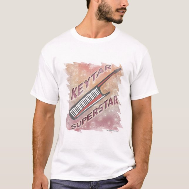 Go Keytar Superstar Retro Music Fun Vibes T-Shirt (Vorderseite)
