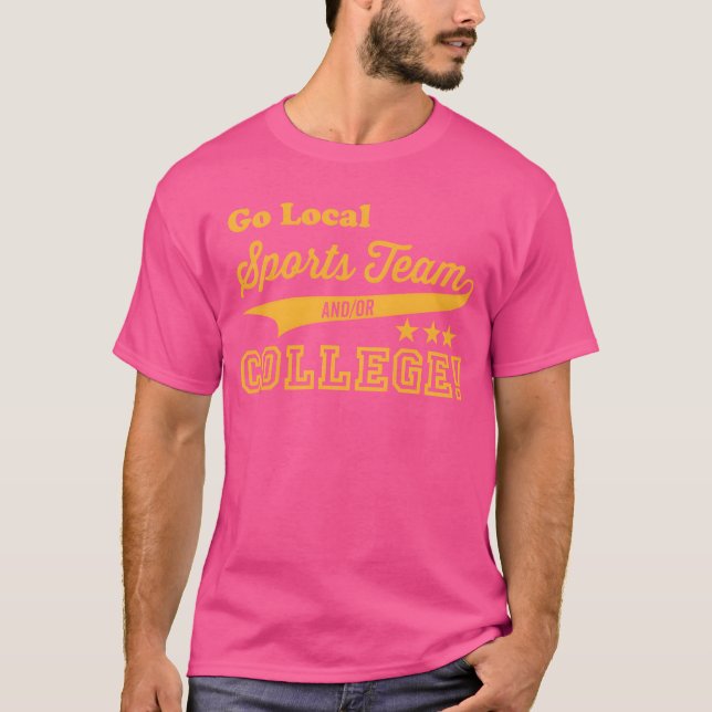 Go Local Sportseam Und Oder College Retro T-Shirt (Vorderseite)