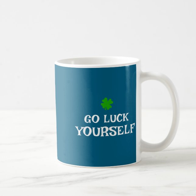 Go Luck Yourself St Patrick's Day Funny Iri-shirt  Kaffeetasse (Rechts)