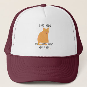 Go Meow Funny Cat Cartoon Fun Slogan Truckerkappe