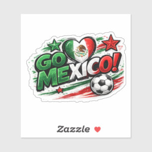 GO MEXICO Fußballfan   Mexikanischer Stolz Fußb Aufkleber