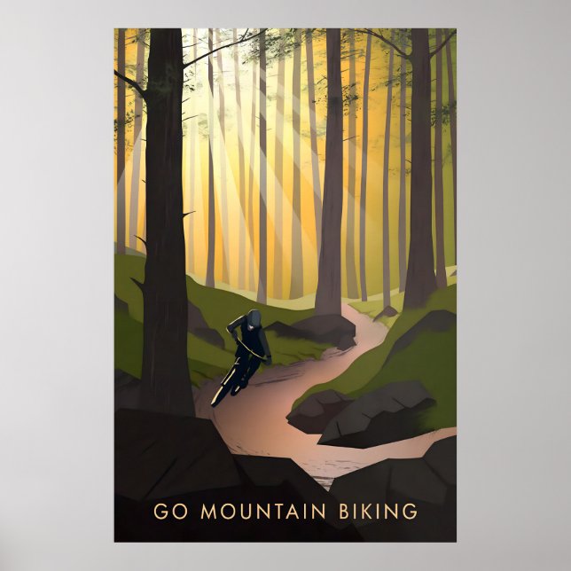 Go Mountain Biking Travel Poster (Vorne)
