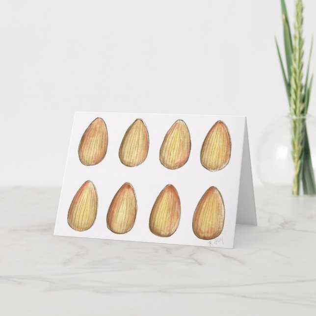 Go Nuts Almonds Almond Nut Funny Birthday Card Karte (Vorderseite)
