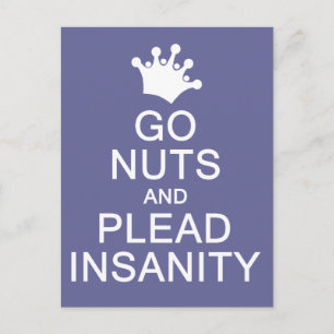 GO NUTS benutzerdefinierte Farbpostkarte Postkarte