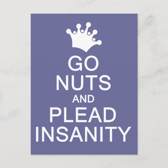 GO NUTS benutzerdefinierte Farbpostkarte Postkarte (Vorderseite)