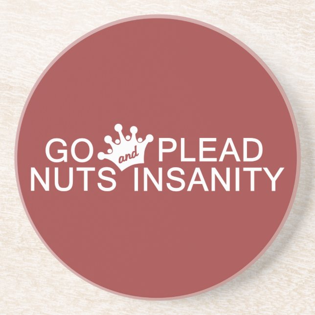GO NUTS benutzerdefinierter Untersetzer (Vorne)