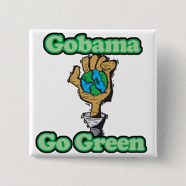 Go Obama Go Green Button (Vorderseite)