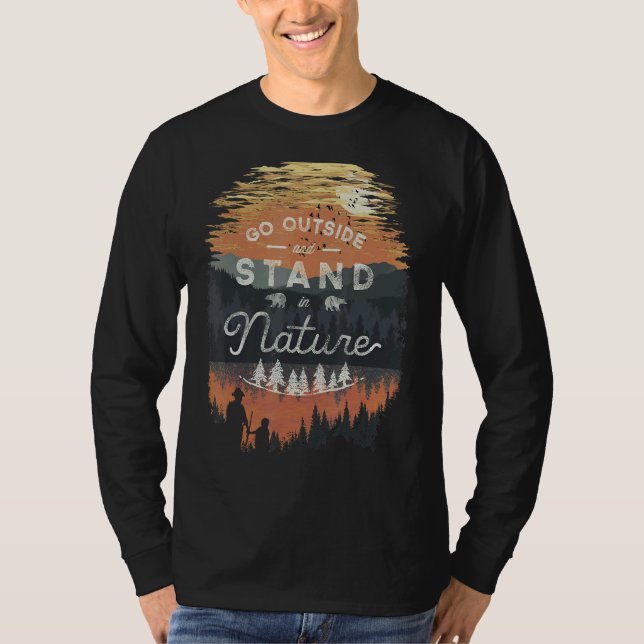Go Outdoor Adventure Wandern Camping Outdoor Trave T-Shirt (Vorderseite)