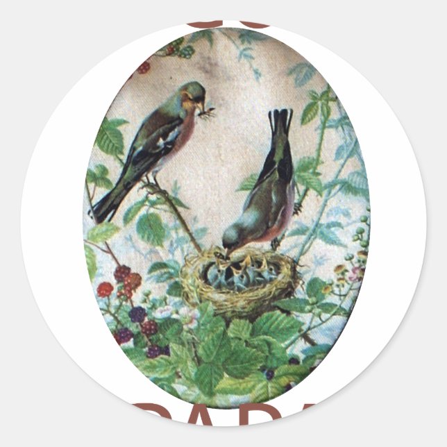 Go Papa Runder Aufkleber (Vorderseite)