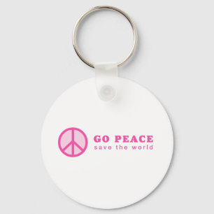 Go Peace (rosa) Schlüsselanhänger