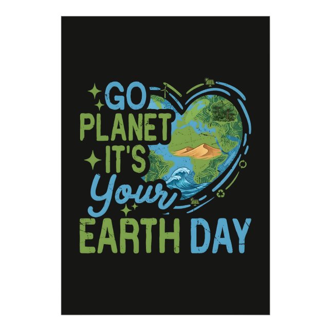 Go Planet, dein Tag der Erde Fotodruck (Vorne)