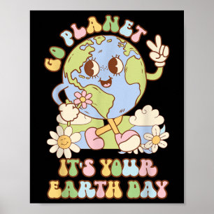 Go Planet Ihre Erde Tag 2025 Lehrer Kinder Ret Poster