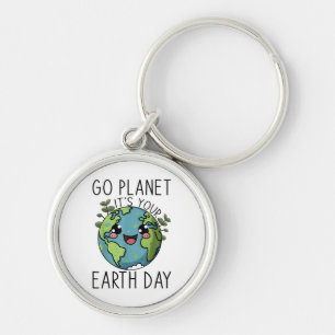 Go Planet sein Earth Day Lehrer Kinder Niedliches Schlüsselanhänger