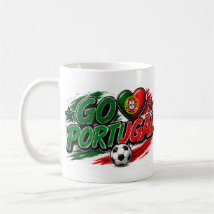 GO PORTUGAL Fan   Portugiesischer Stolz Fußball Kaffeetasse