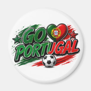 GO PORTUGAL Fan Portugiesischer Stolz Fußball Magnet
