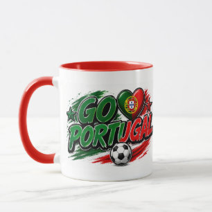 GO PORTUGAL Fan   Portugiesischer Stolz Fußball Tasse