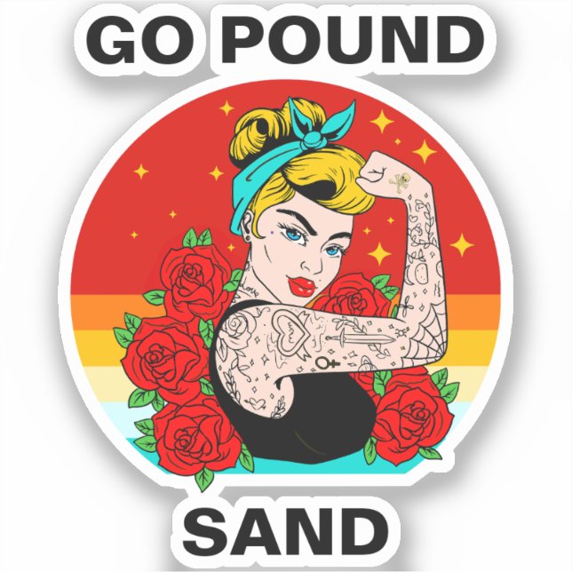 Go Pound Sand - Mama Flexodruck Aufkleber (Vorderseite)