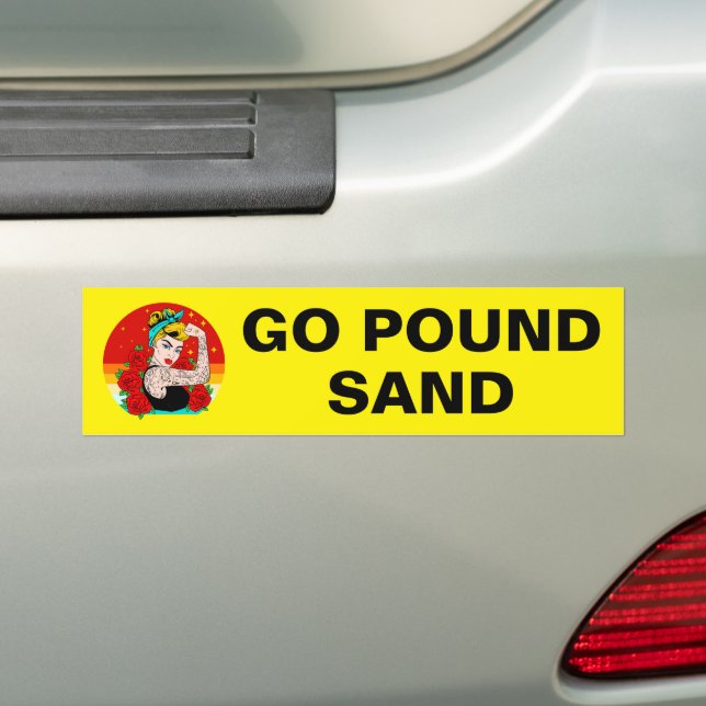 Go Pound Sand - Mama Flexodruck Autoaufkleber (Auf Auto)