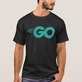 Go Programming Language mit Go-Logo bedrückt T-Shirt