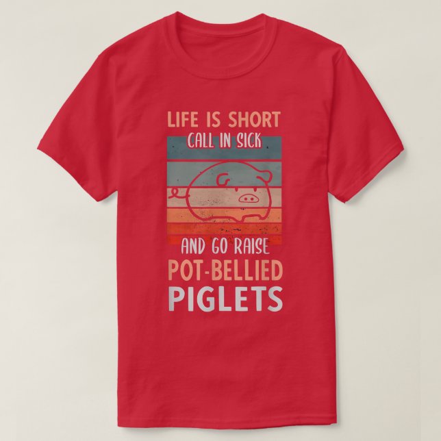 Go Raise Pot Bellied Piglets - Pig Keeper Outfit P T-Shirt (Design vorne)