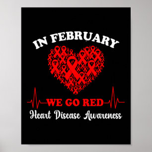 Go Red - American Heart Health Montag Bewusstsein  Poster