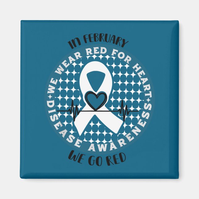 Go Red - American Heart Health Month Awareness In  Magnet (Vorne)