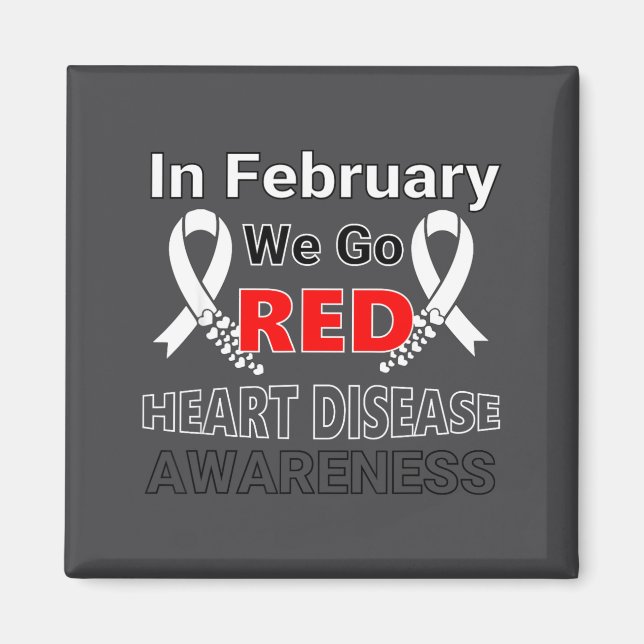 Go Red - American Heart Health Month Awareness In  Magnet (Vorne)