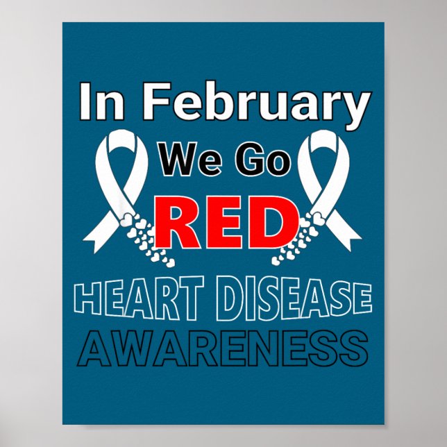 Go Red - American Heart Health Month Awareness In  Poster (Vorne)