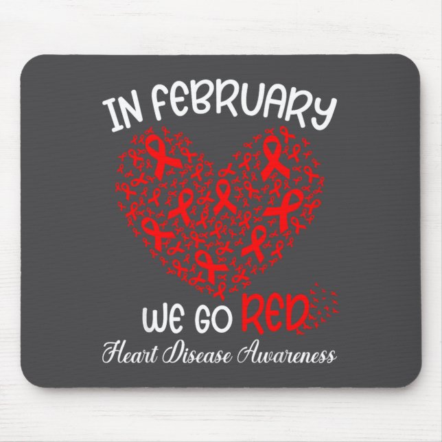 Go Red - American Heart Month Awareness In Februar Mousepad (Vorne)
