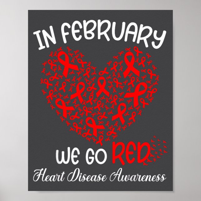 Go Red - American Heart Month Awareness In Februar Poster (Vorne)
