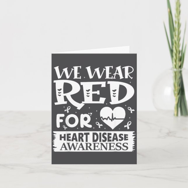 Go Red – Awareness For Us Heart Health Month In Fe Karte (Vorderseite)