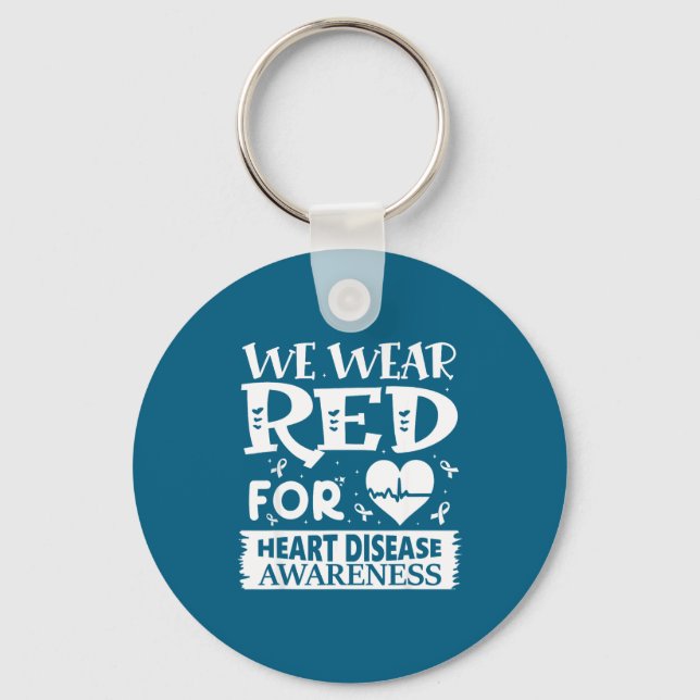 Go Red – Awareness For Us Heart Health Month In Fe Schlüsselanhänger (Vorderseite)