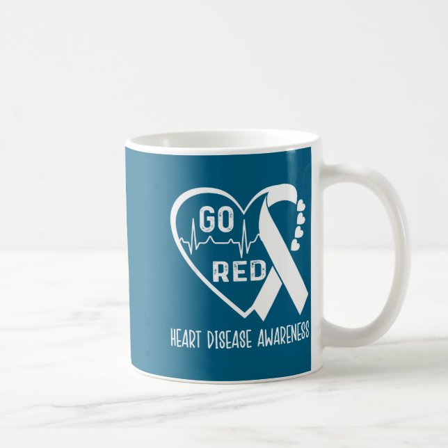 Go Red - February American Heart Health Month Awar Kaffeetasse (Rechts)