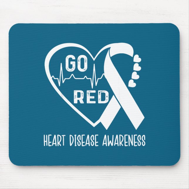 Go Red - February American Heart Health Month Awar Mousepad (Vorne)