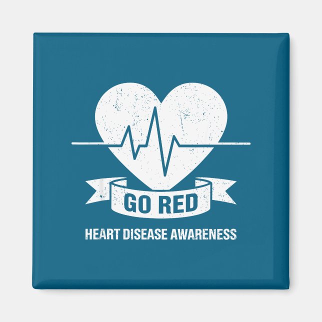 Go Red For Women American Chd Heart Disease Month  Magnet (Vorne)